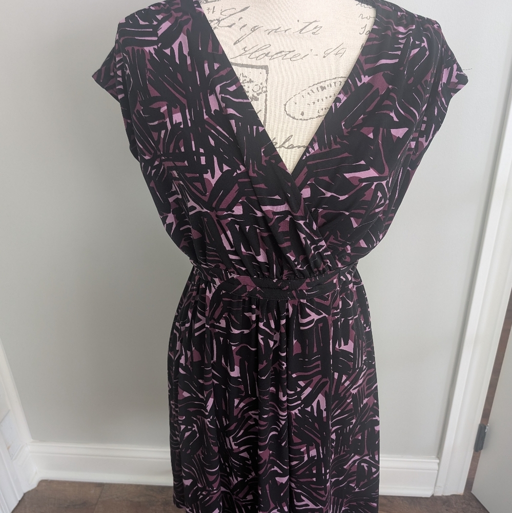 Merona Purple and Black Dress Size Large